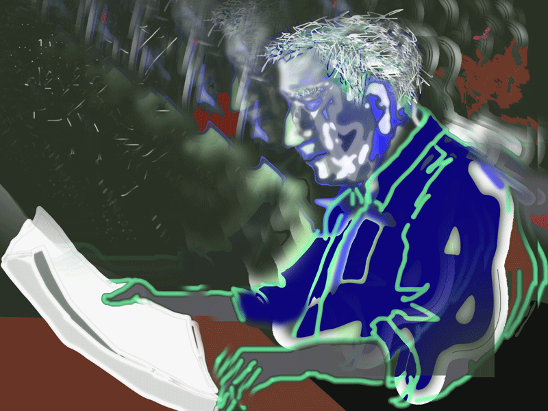 a man reading the paper